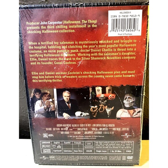 Halloween III: Season Of The Witch DVD (DVD) SEALED - Picture 2 of 2
